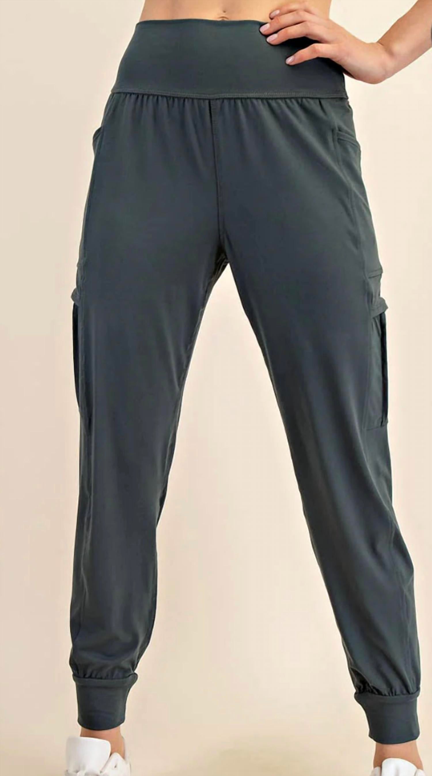 RAE MODE Plus Size Butter Jogger With Side Pockets in fern forest - women's pants