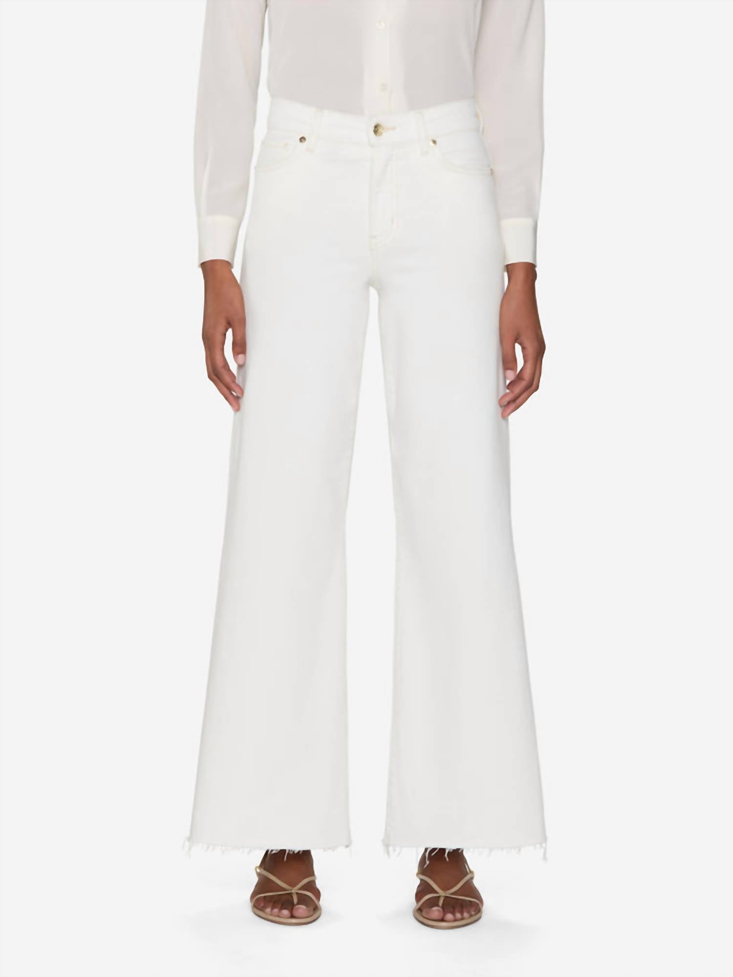 Frame - Le Palazzo Crop Raw After Jeans