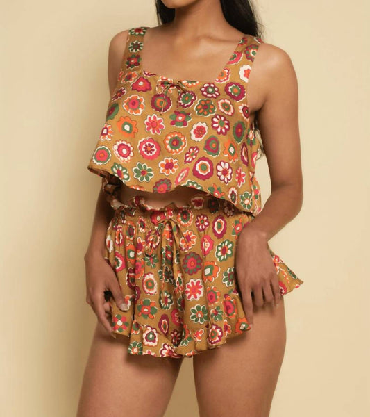 Montce - Silk Square Neck Crop Top