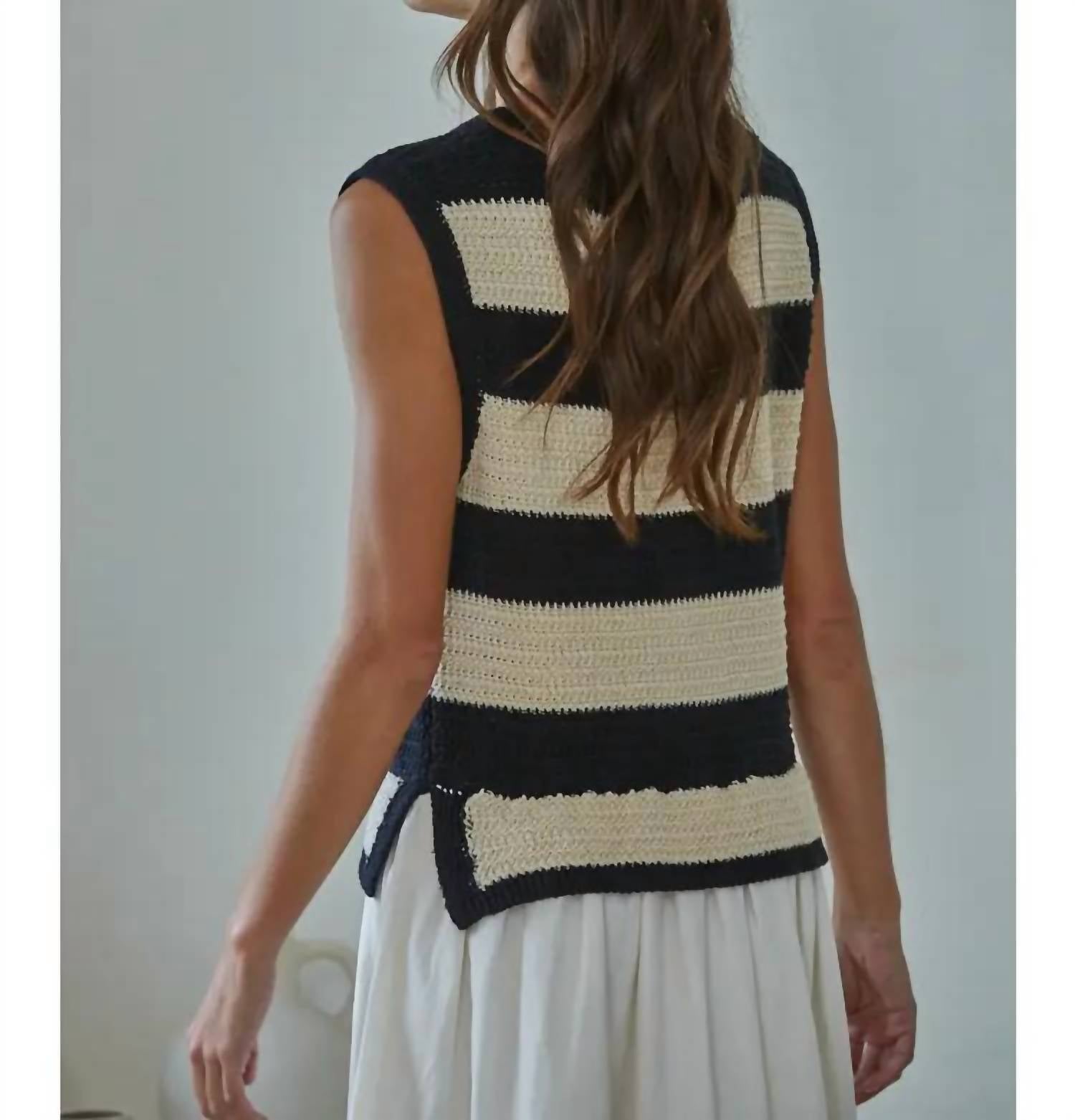 By Together - Cotton Striped Combo Midi Dress