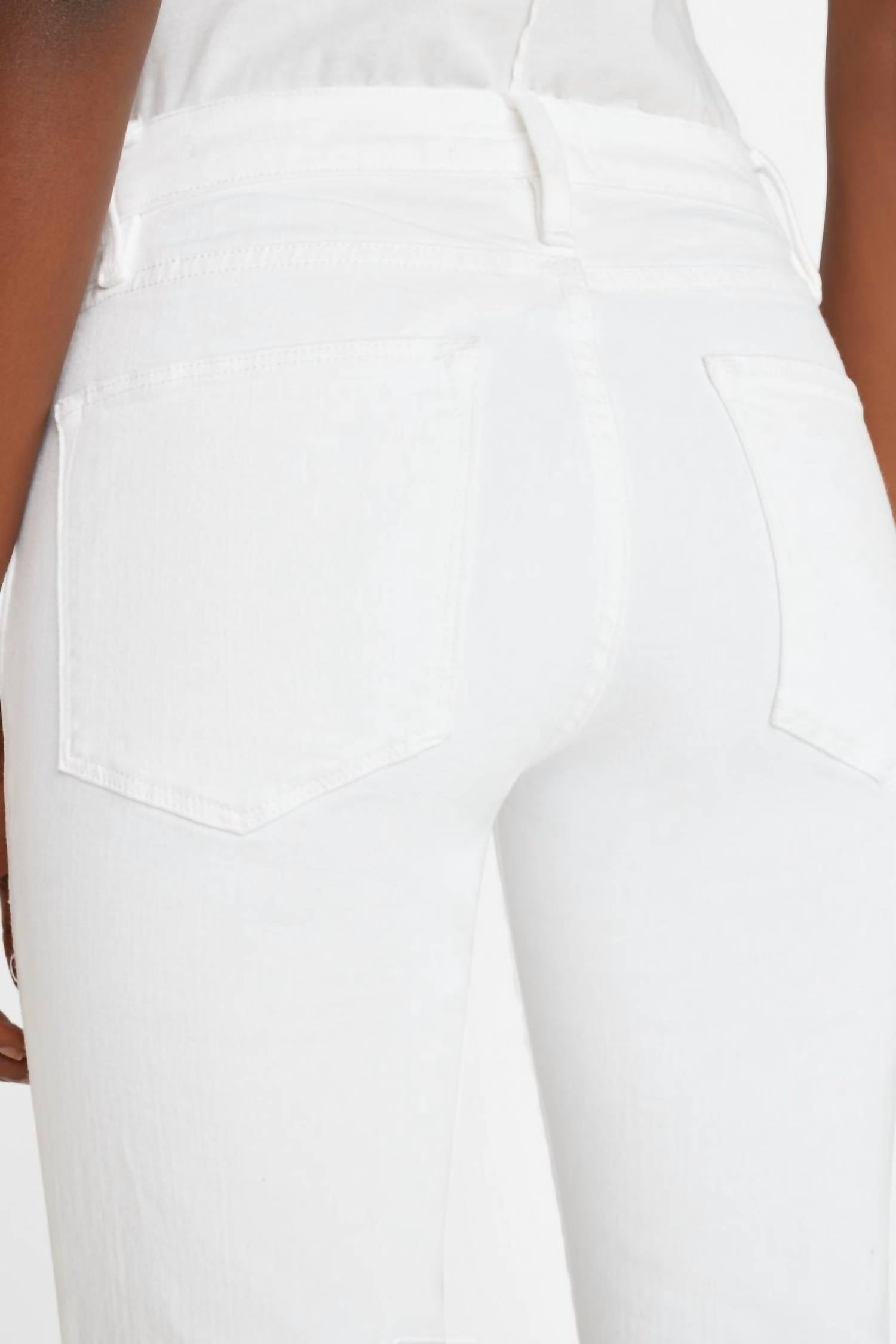 Frame - Le High Straight Cascade Raw Hem Jeans