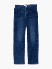 LE HIGH STRAIGHT TRAPUNTO JEANS