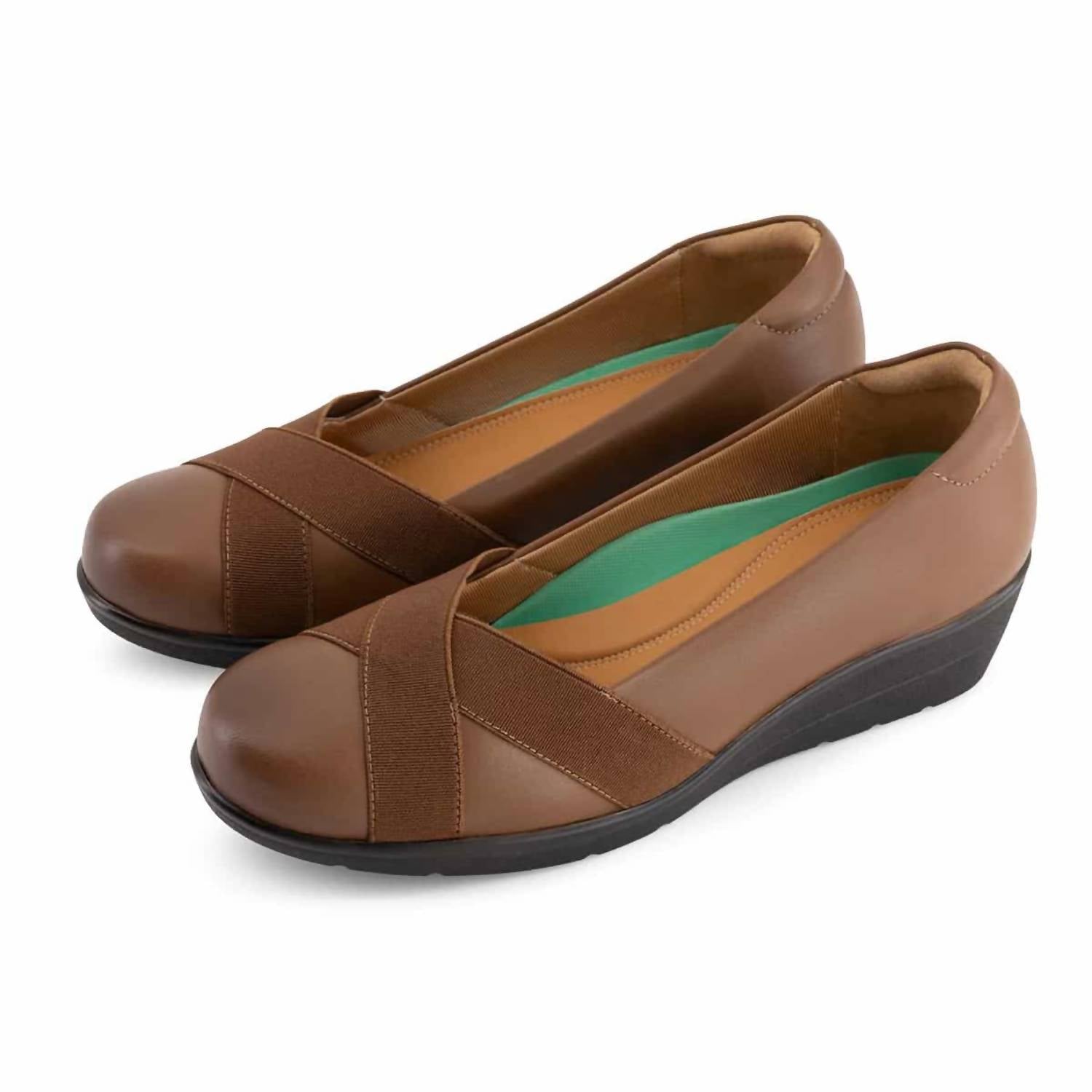 Andrea - Women's Wedge Leather Loafers