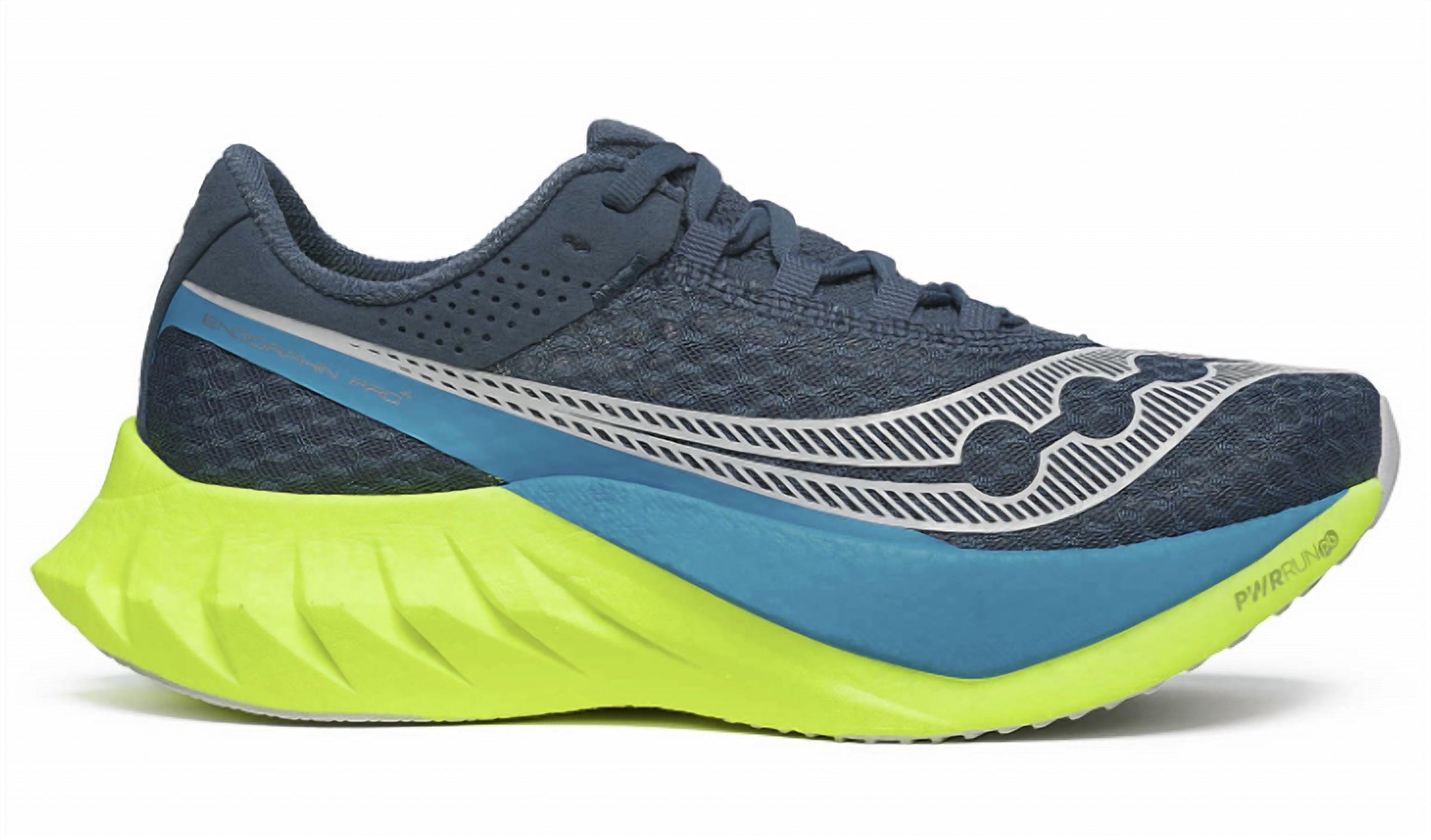 SAUCONY Women's Endorphin Pro 4 Shoe in mirage citron - women's shoe - detail view