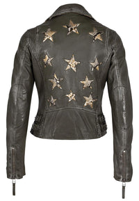 MAURITIUS Women's Christy 3 Star Jacket in olive snake - women's jacket - detail view