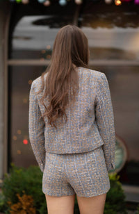 Lucy Paris - Mixed Tweed High-rise Skort