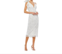 Mac Duggal - Women's Floral Beaded Sequin Midi Dress
