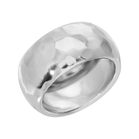 Eklexic - Women's Hammered Domed Ring