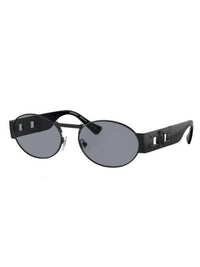 Versace - Oval Metal Sunglasses with Grey Lens