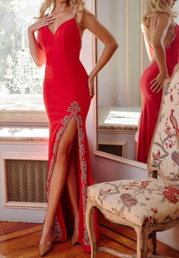 Jovani - Jeweled Open Back Prom Dress