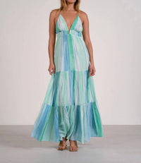 Elan - V-neck Open Back Maxi Dress