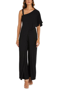 R&M Richards - Draped Sleeve Asymmetric Jumpsuit