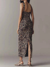 Bishop + Young - Natasha Cowl Neck Ruched Midi Dress