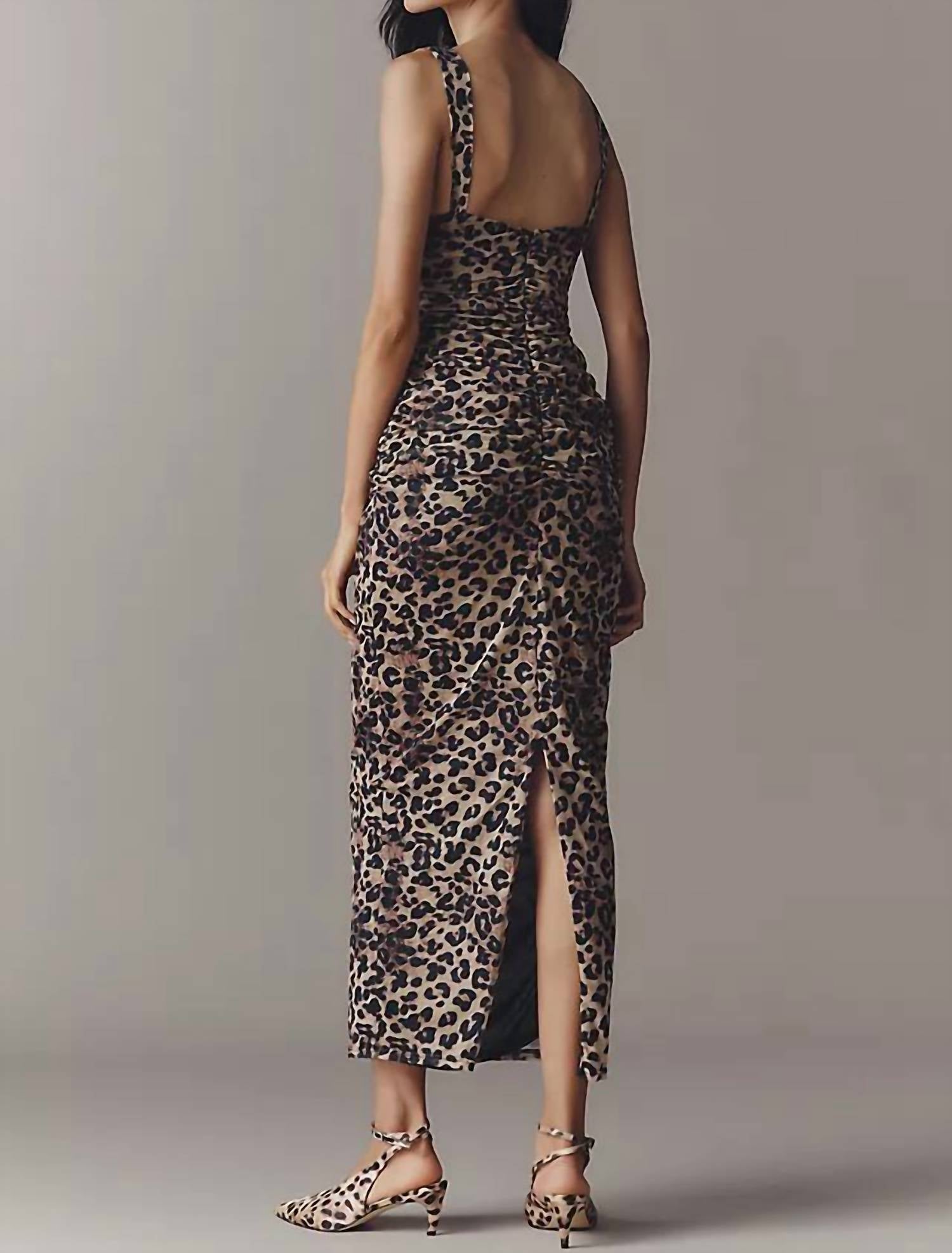 Bishop + Young - Natasha Cowl Neck Ruched Midi Dress