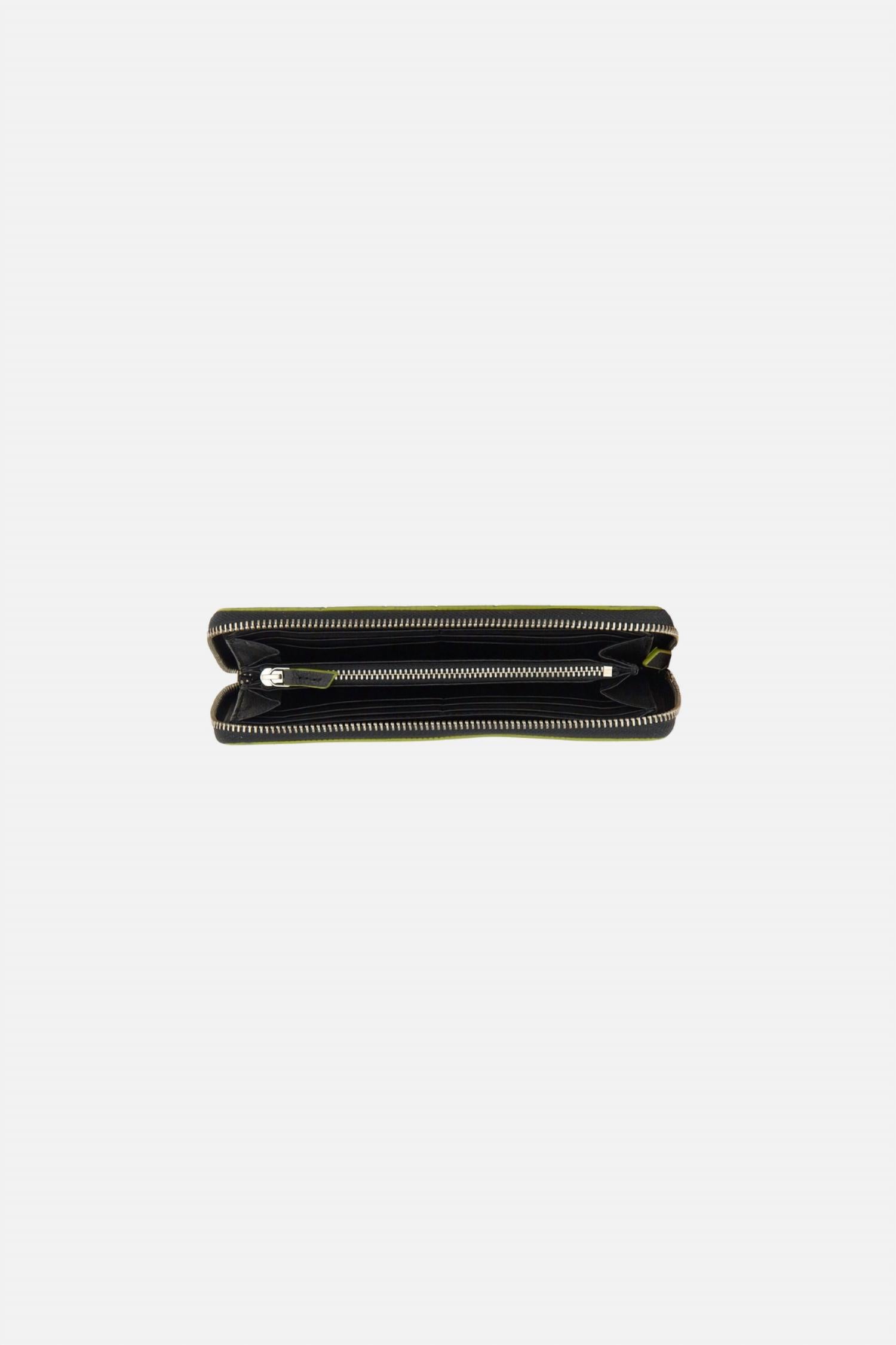 Dragon Diffusion Women's Check Zip Around Wallet in black - women's bag - detail view