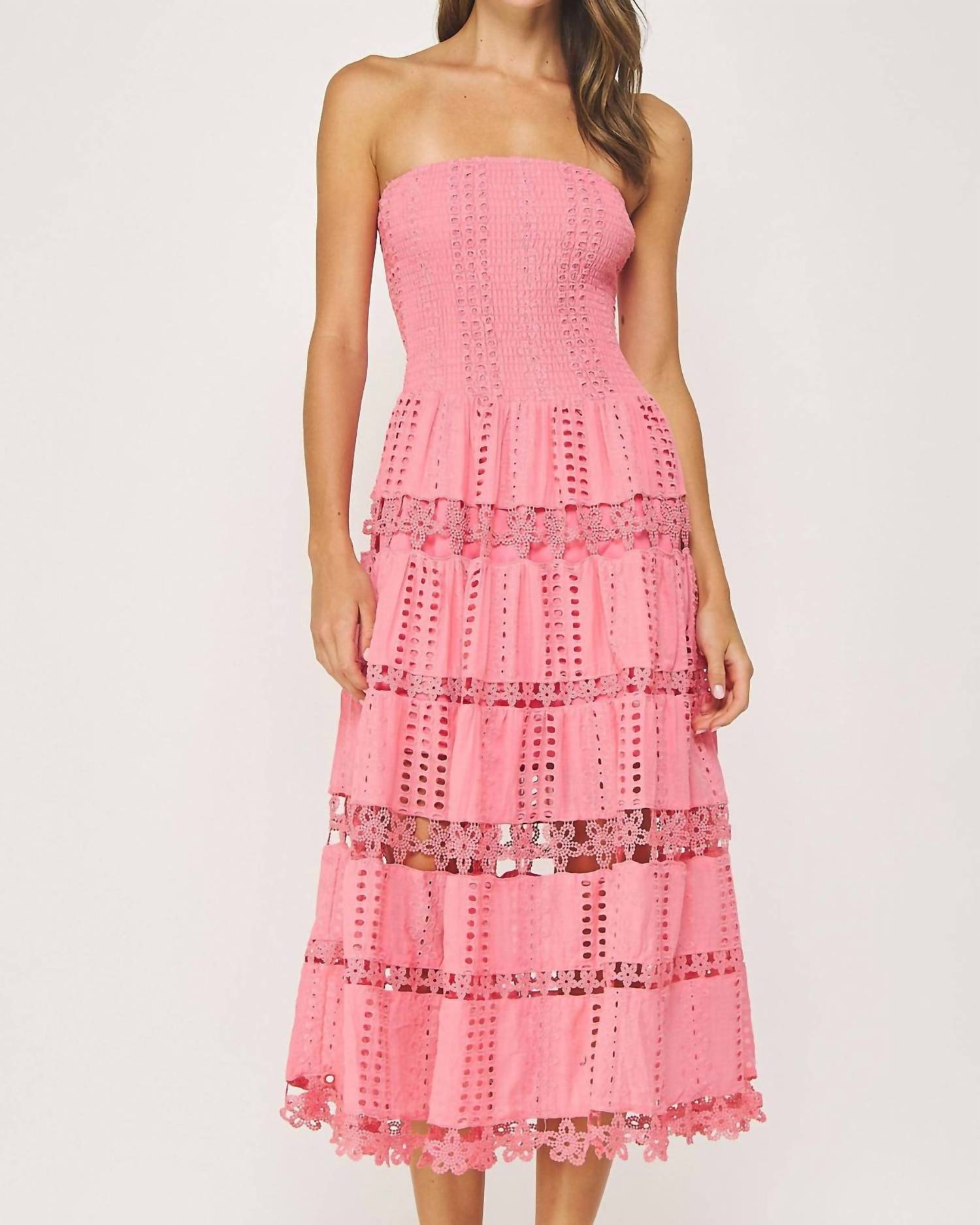 Strut & Bolt - Lena Eyelet Midi Dress