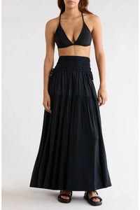 Elan - Ryan Smocked Midi Skirt