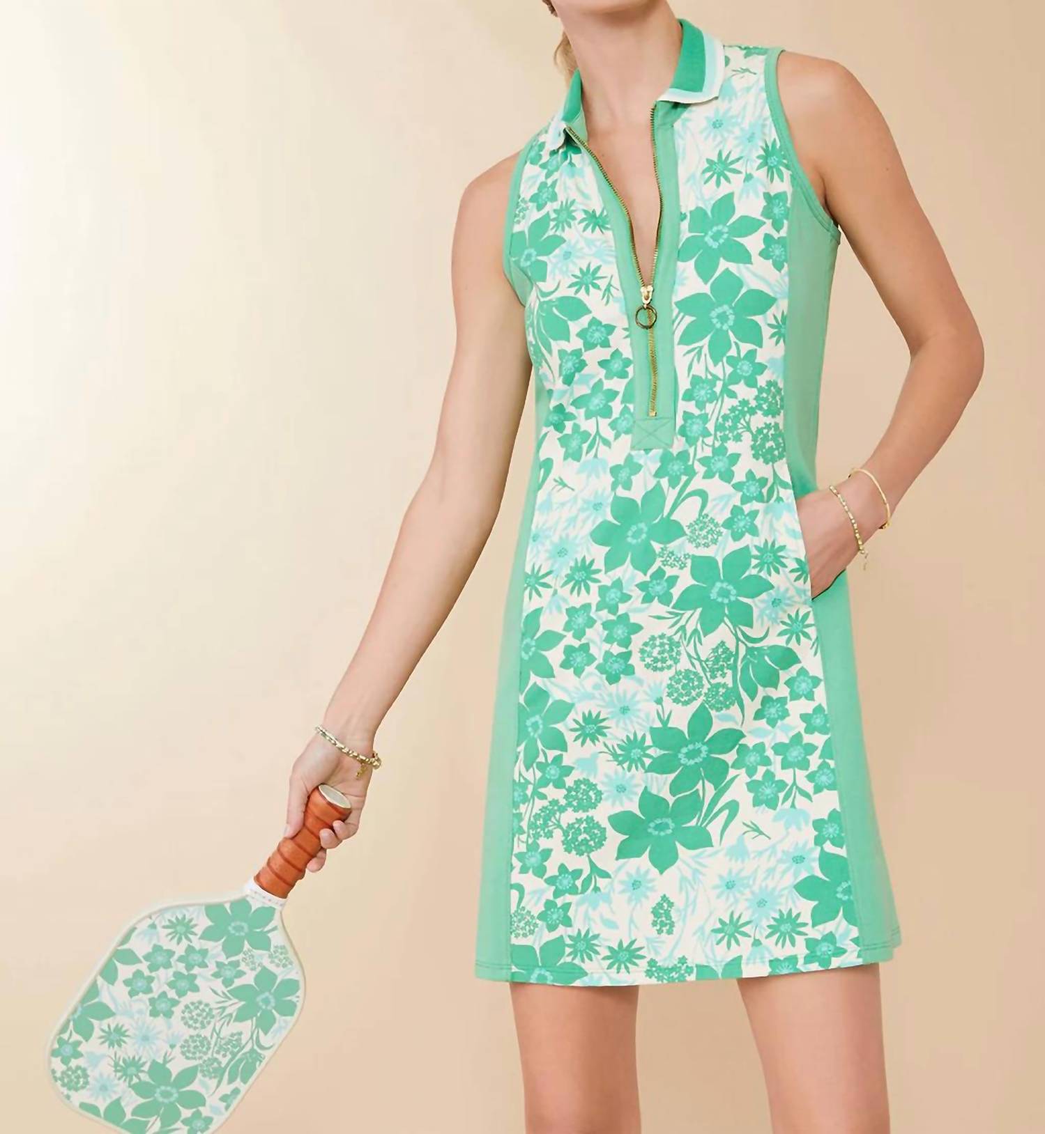 spartina 449 Freya Zip Dress in marsh hens wildflowers - women's dress