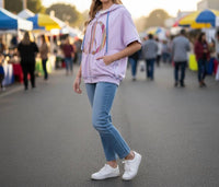 Easel - Ava Peace Patch Zip Up Short Sleeve Hoodie