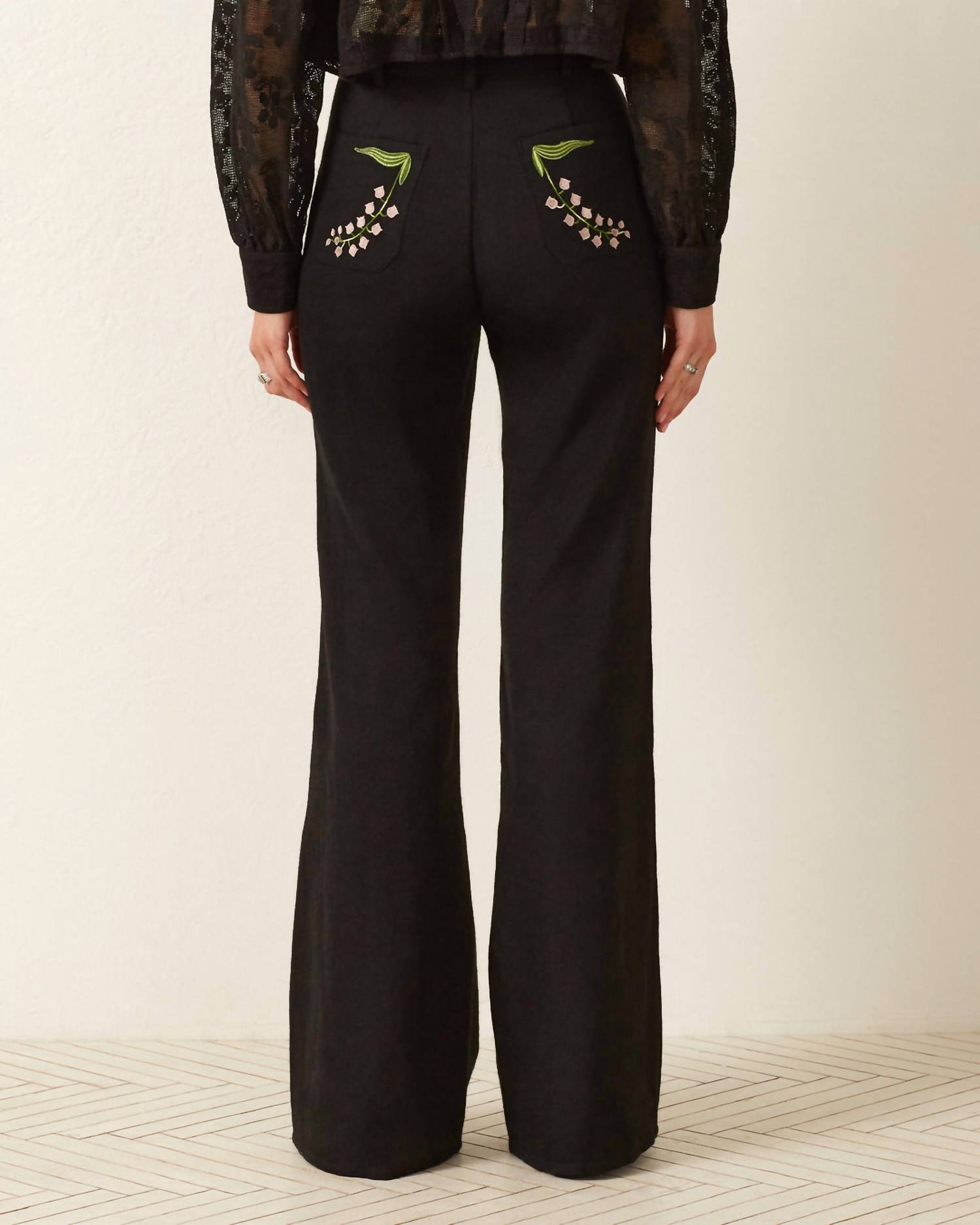 ALIX OF BOHEMIA Bunny Lily Valley Jeans in black - women's jeans - alternate view