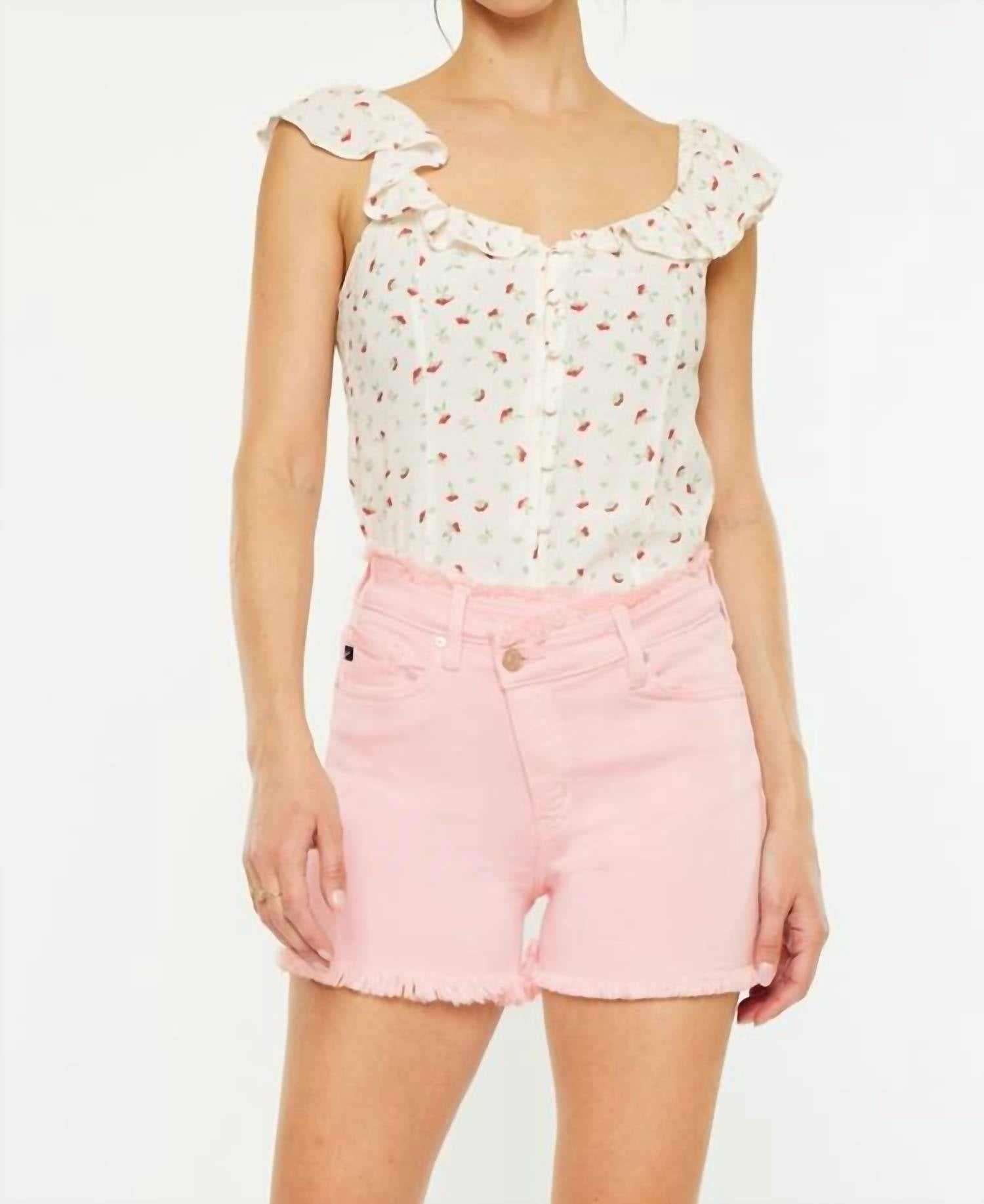 Kancan - High Rise Denim Shorts