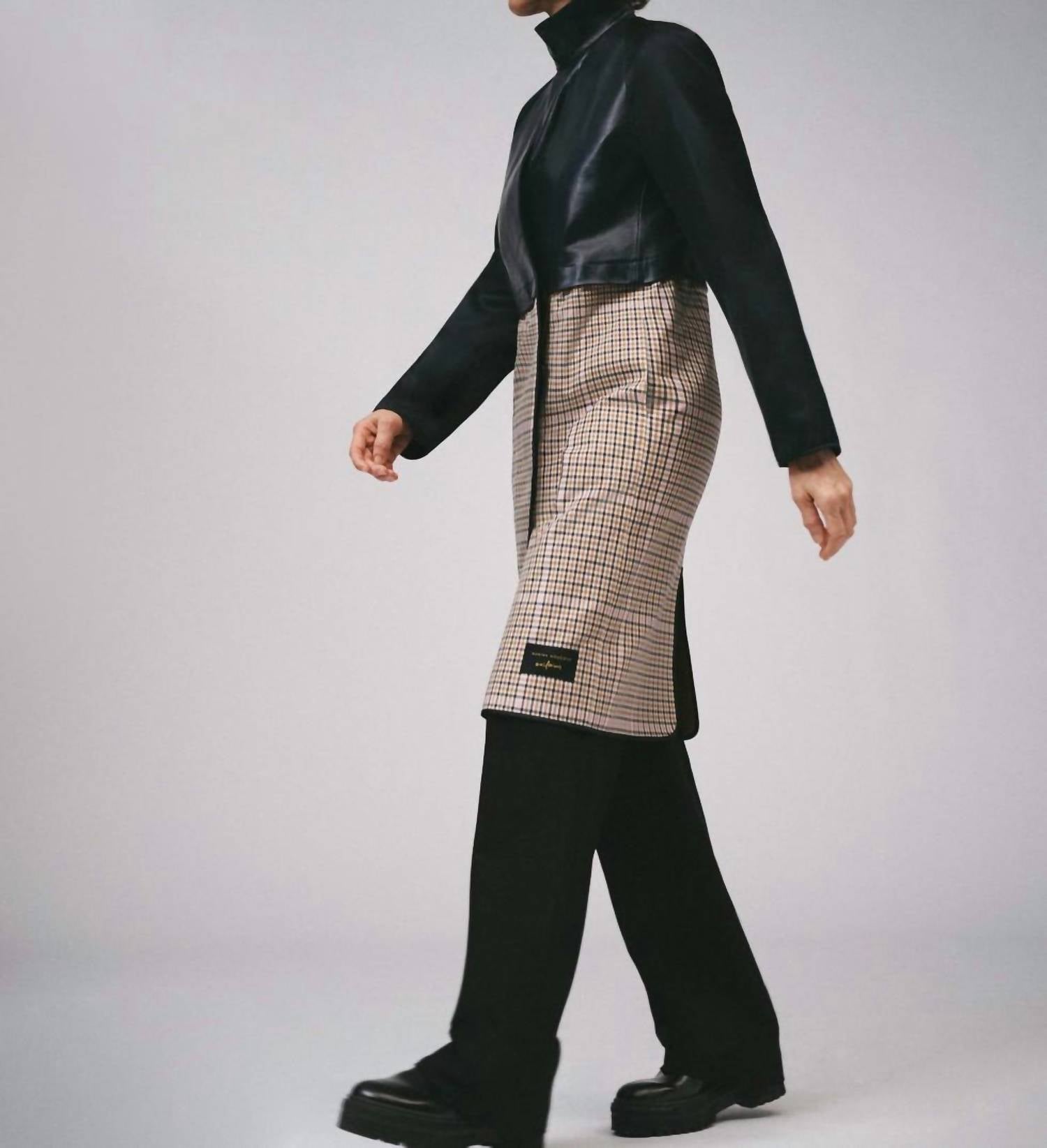 Marina Moscone - Women's Removable Funnel Collar Trench Coat