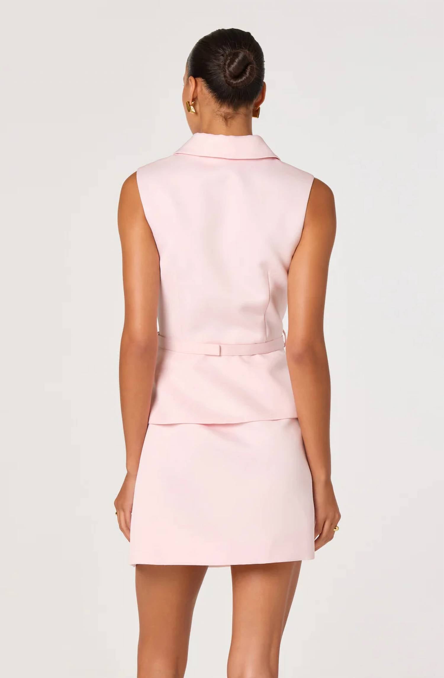 Astr - Jamia Peplum Button-front Mini Dress