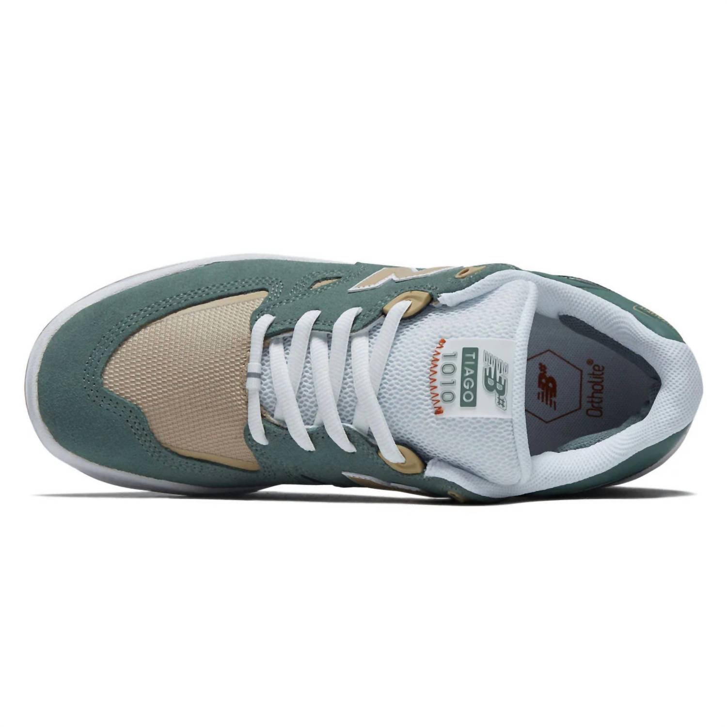 New Balance Men's Tiago Lemos 1010 Shoes in green beige - men's sneaker - alternate view