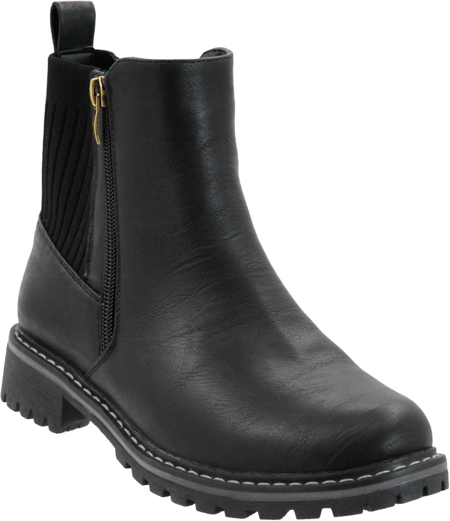 Corkys Footwear Women's Don't Be Difficult Zip Up Boot in black - women's shoe - detail view