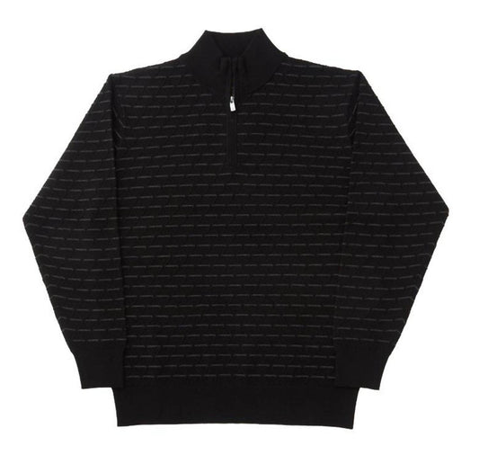 F/X Fusion - Men's Tonal Diamond 1/4 Zip Sweater