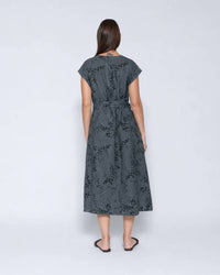 Blueberry - Tie Waist Midi Dress