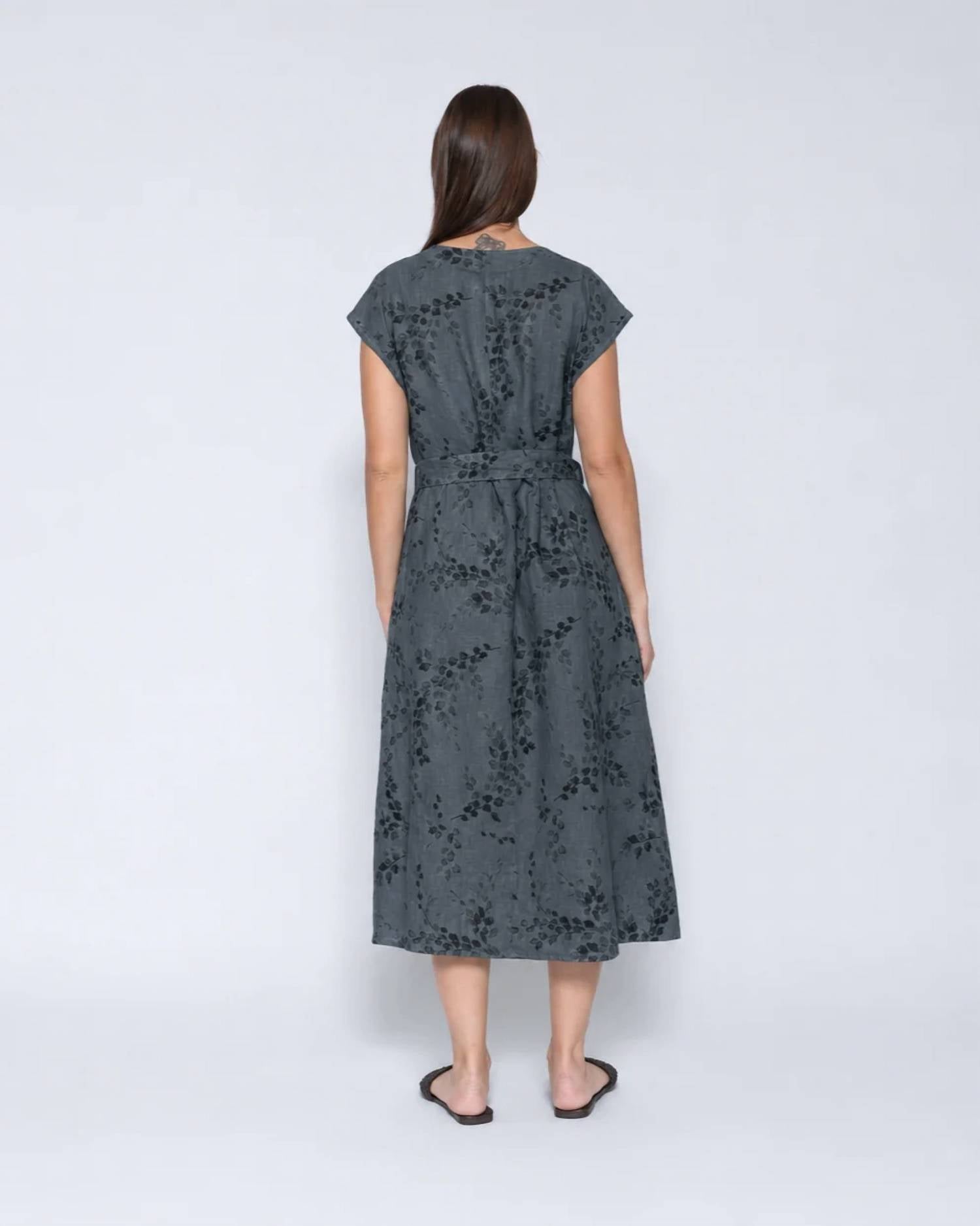 Blueberry - Tie Waist Midi Dress
