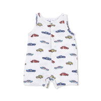 Angel Dear - Kids Race Cars Muslin Sleeveless Shortie Romper