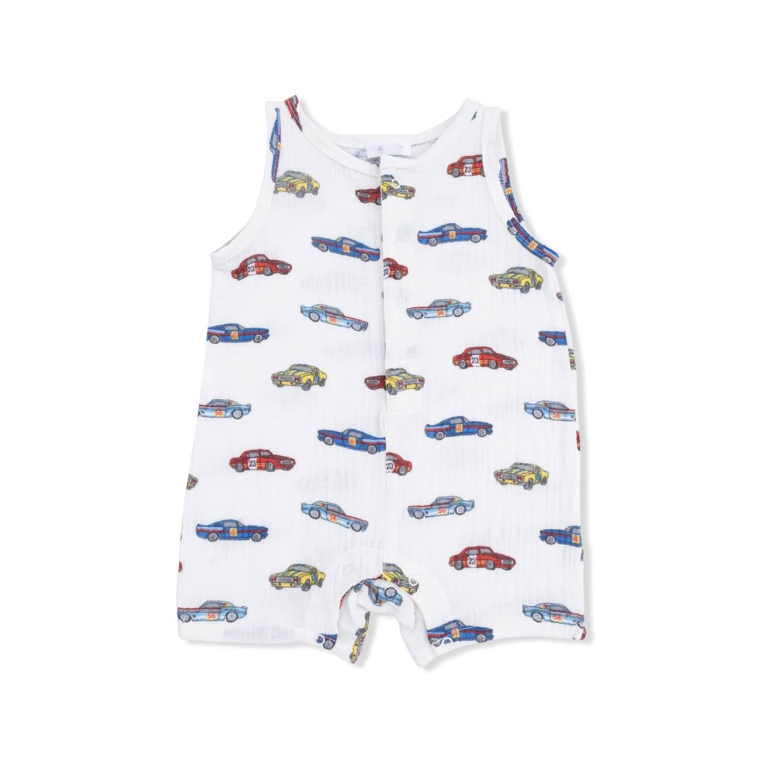Angel Dear - Kids Race Cars Muslin Sleeveless Shortie Romper