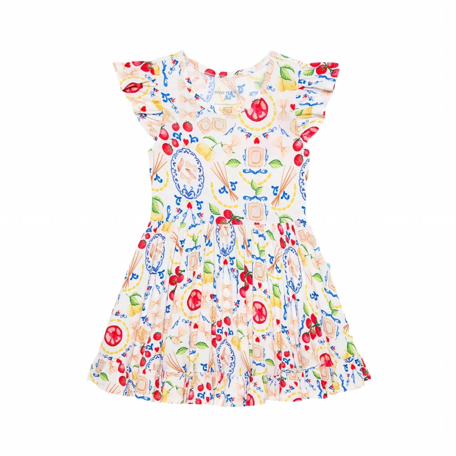 Posh Peanut - Girls Mangia Ruffled Twirl Dress