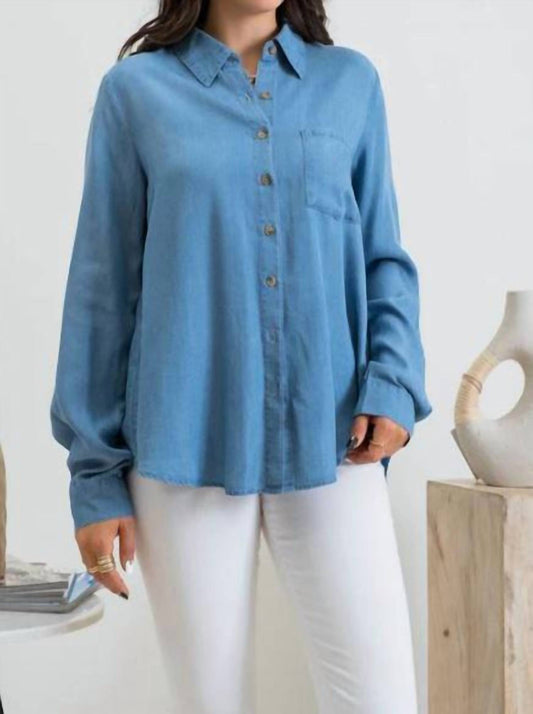 Blu Pepper - Long Sleeve Chambray Button Up Shirt