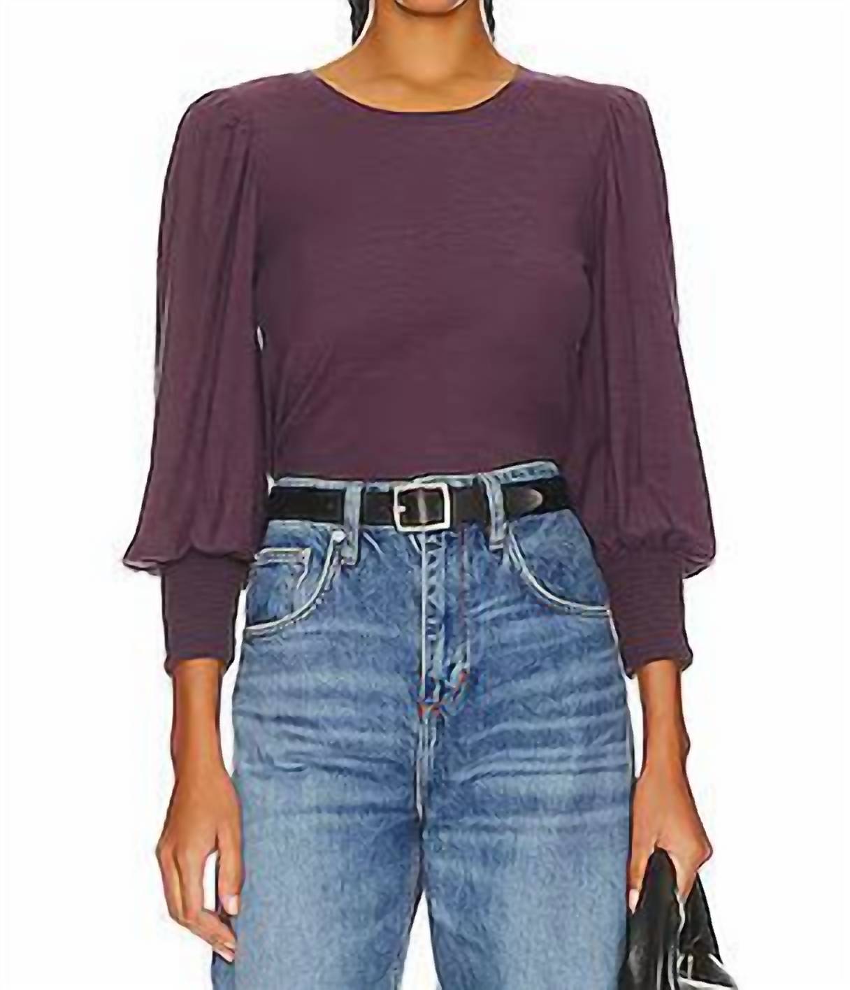 Nation Ltd - Loren Smocked Peasant Tee