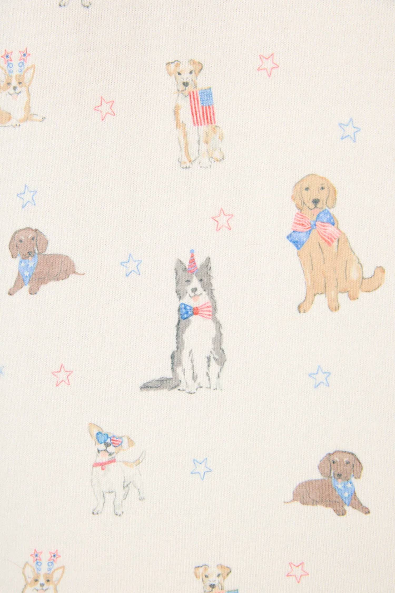 Pj Salvage - Woof Patriotic Pups Long Sleeve Top