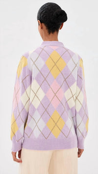 &Daughter - Argyle Grand Dad Cardigan