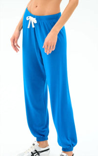 SPLITS59 Andie Oversized Fleece Sweatpant in stone blue - women's pants - alternate view