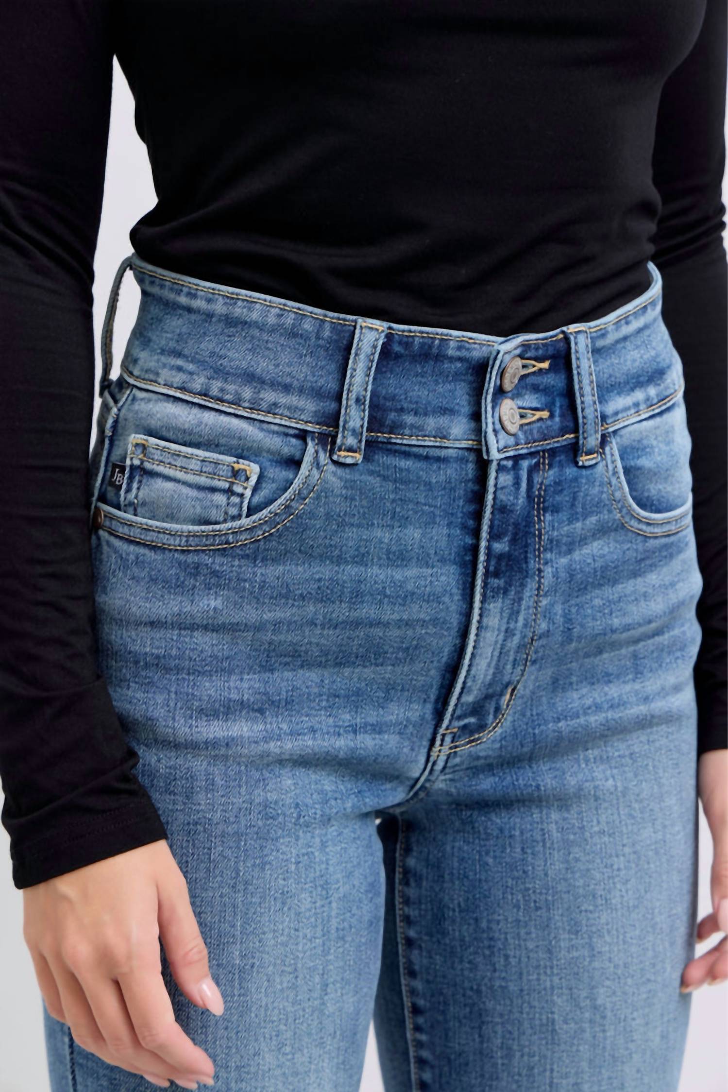 Judy Blue - Double Button Waistband Flare Jean