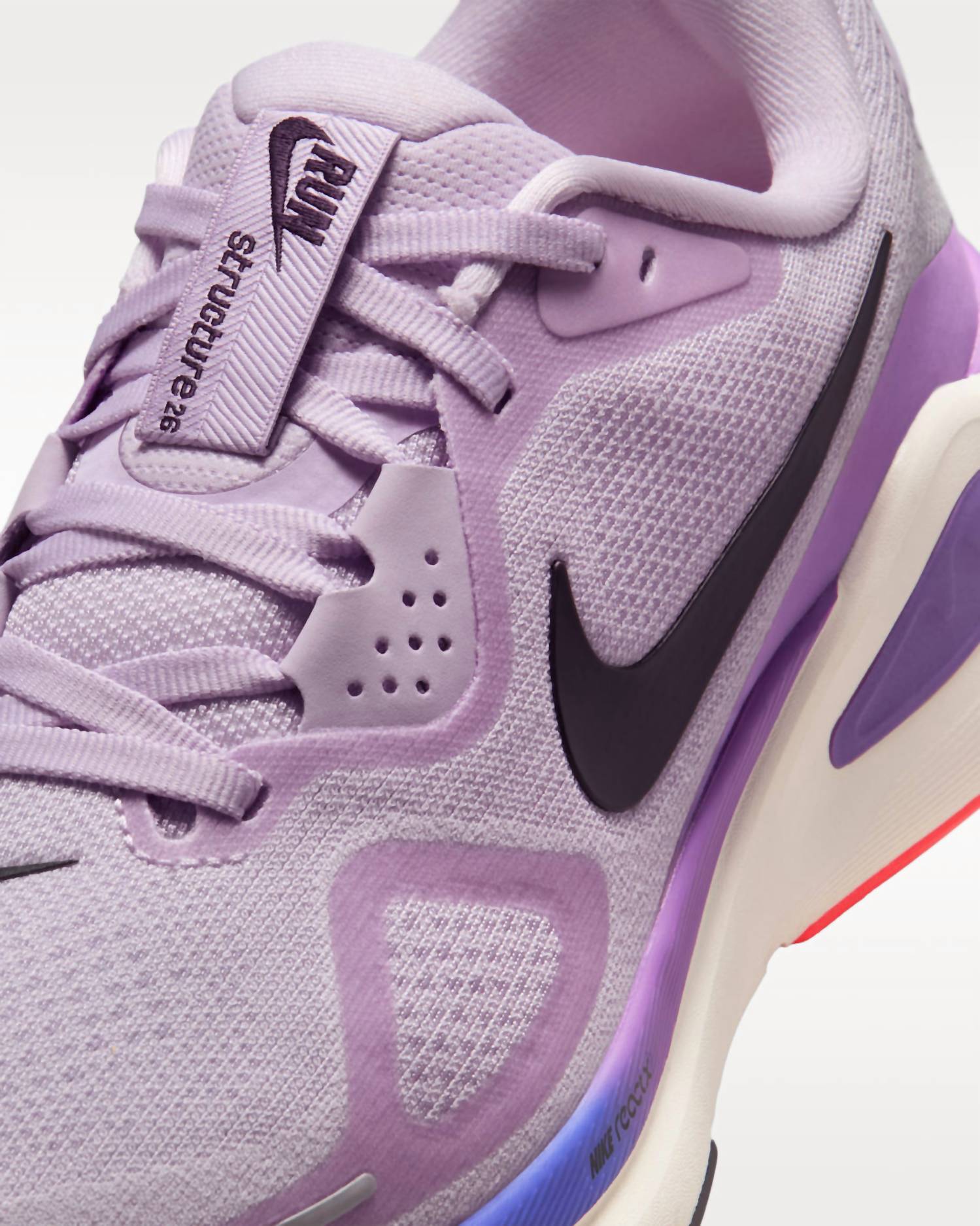 NIKE Women's Structure 26 Road Running Shoes in violet mist bright violet sapphire cave purple - women's shoe - view 7