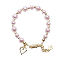 Cherished Moments - Kid's Larkin Pearl With Heart Bracelet
