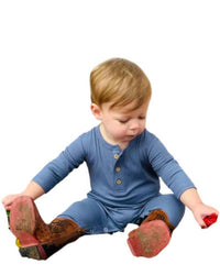 Me & Henry - Boys Mason Ribbed Romper