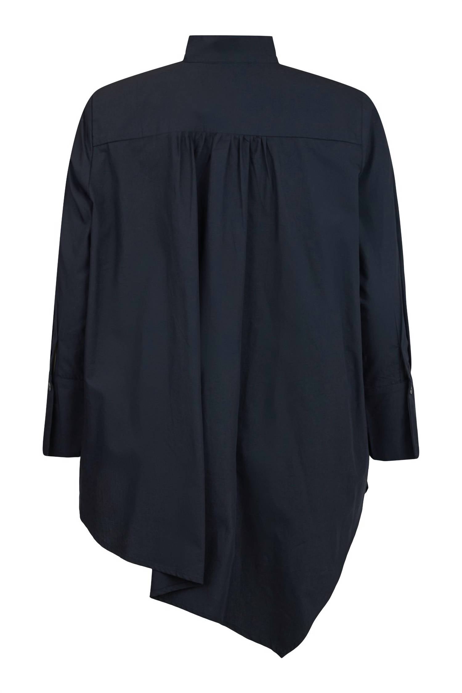 Noen - Asymmetric Gathered Cotton Shirt