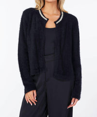Bishop + Young - Sofia Cardigan With Rhinestone Collar