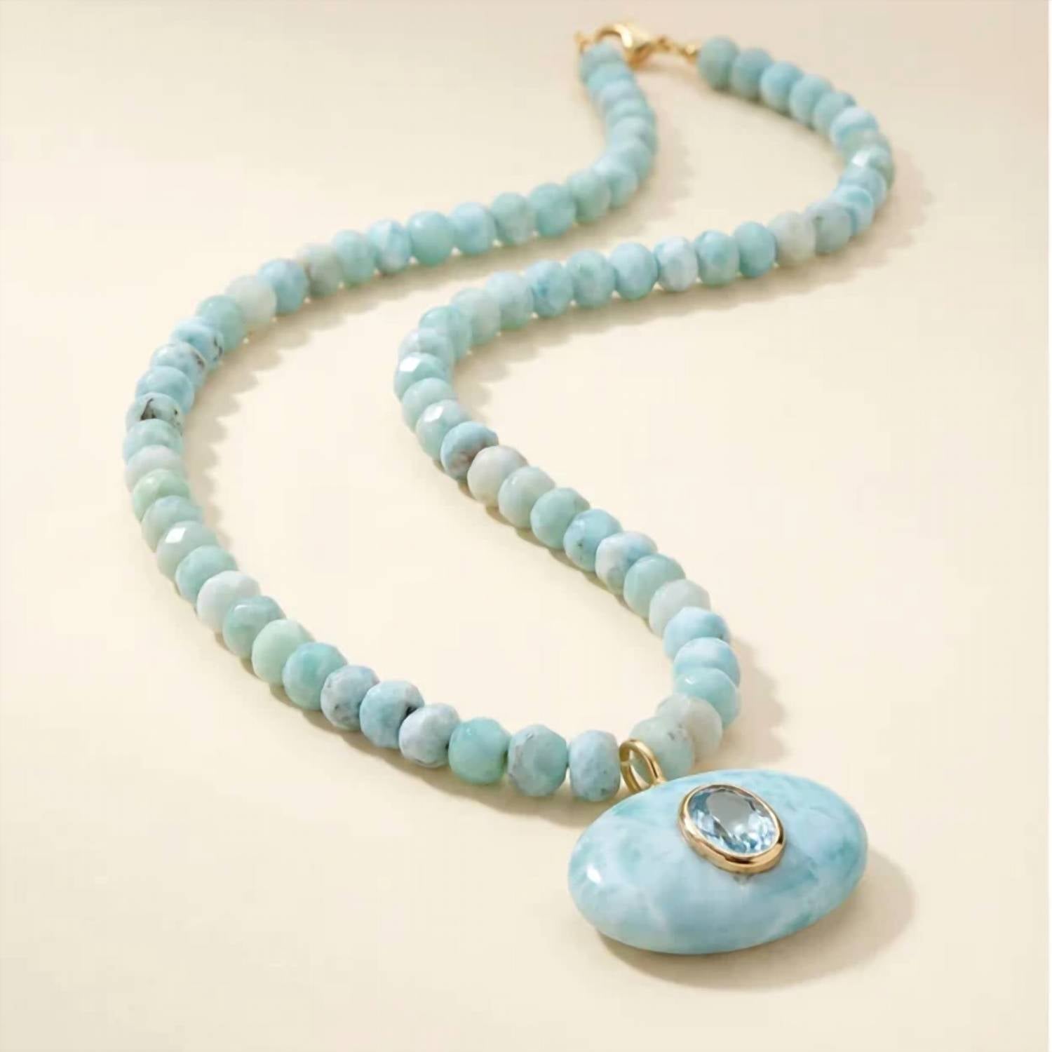 Joy Dravecky - Women's Larimar And Aquamarine Necklace