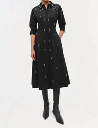 SIMKHAI Jazz Embellished Midi Dress in black - women's dress - view 5