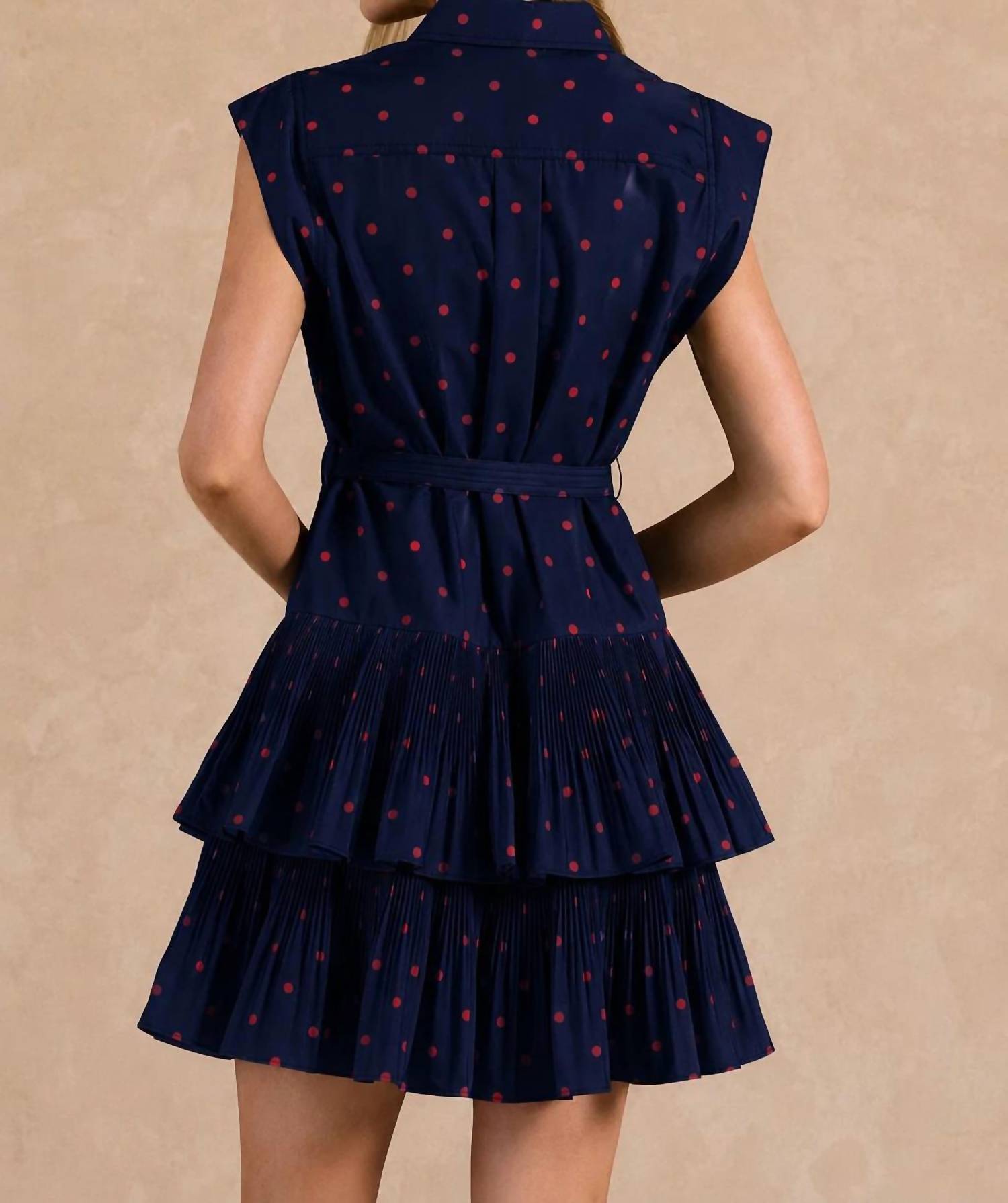 Current Air - Button-down Front Polka Dot Dress