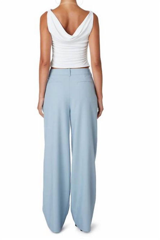 Nia - Mid Rise Wide Leg Trouser